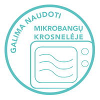 Galima naudoti mikrobanų krosnelėse Galima naudoti mikrobanų krosnelėse