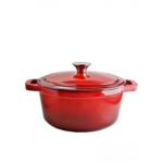 Puodas CAST IRON CASSEROLE, emalis, raudonas sp., 24 cm, 3,5 l