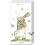 Servetėlės nosinaitės IHR FOREVER TOGETHER, balta, ruda sp., 21 x 21 cm